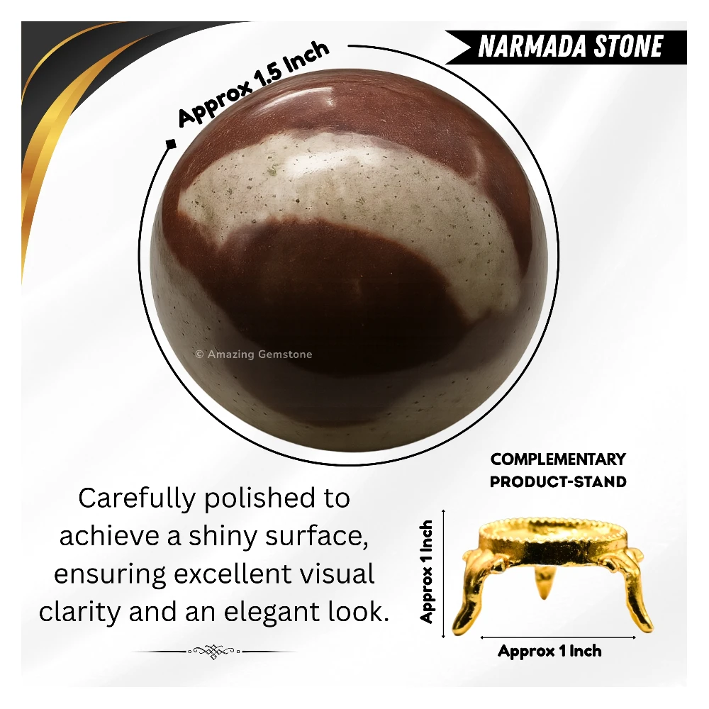 Narmada Shiva Lingam Sphere (1.5 Inch)