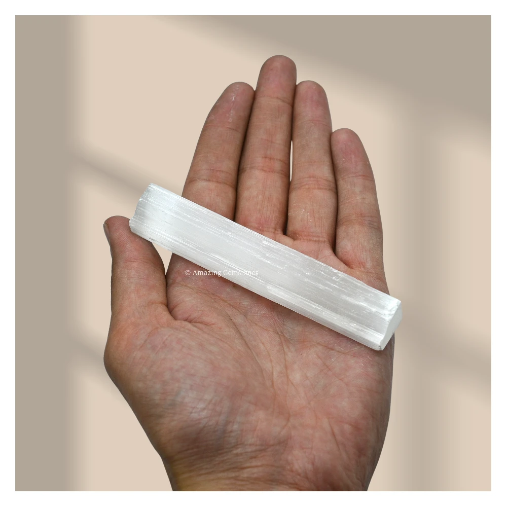 Selenite Charging Stick for Crystals - 4 Inch