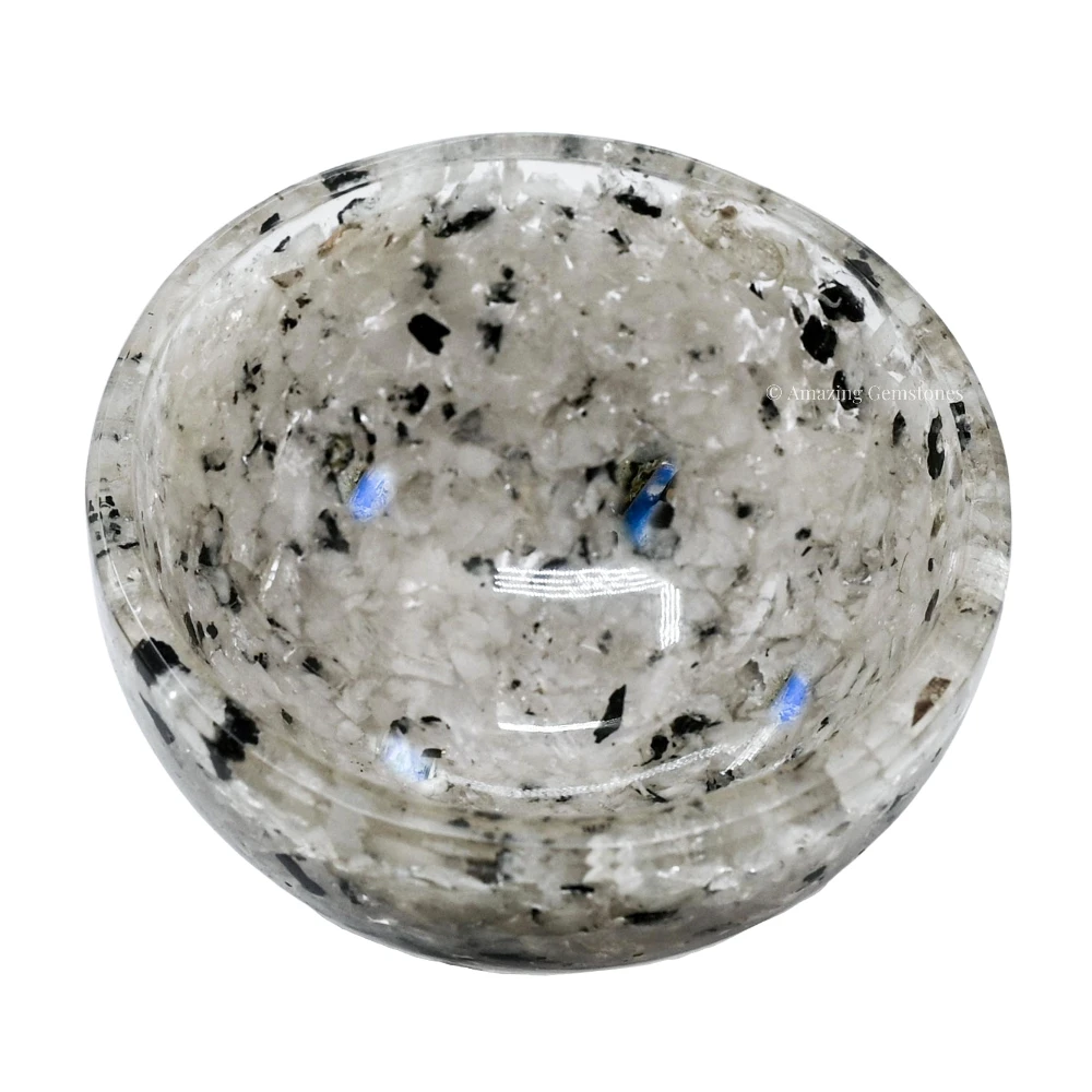 Rainbow Moonstone Crystal Orgone Bowl (2 Inch)