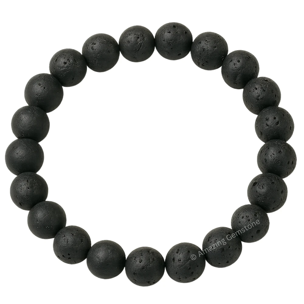 Lava Stone Bracelet (Stretchable)