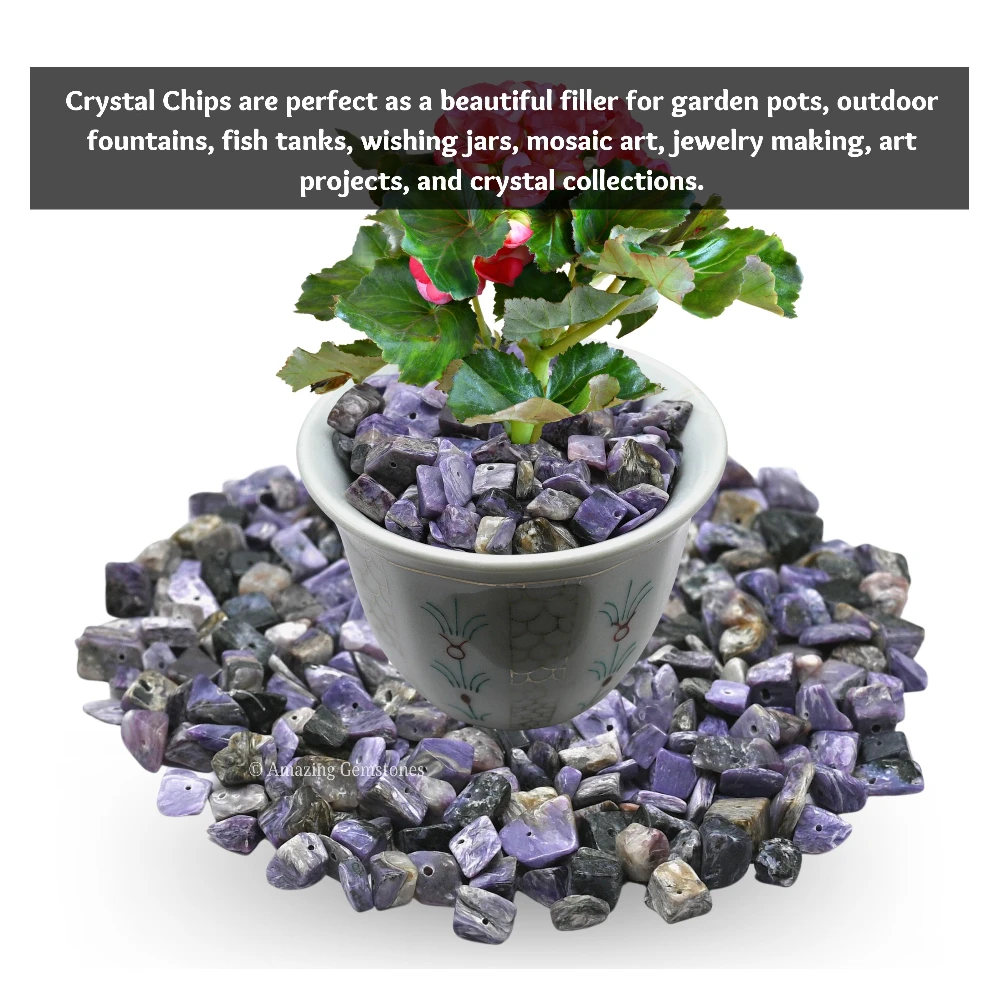 Charoite Chips - Pre Drilled