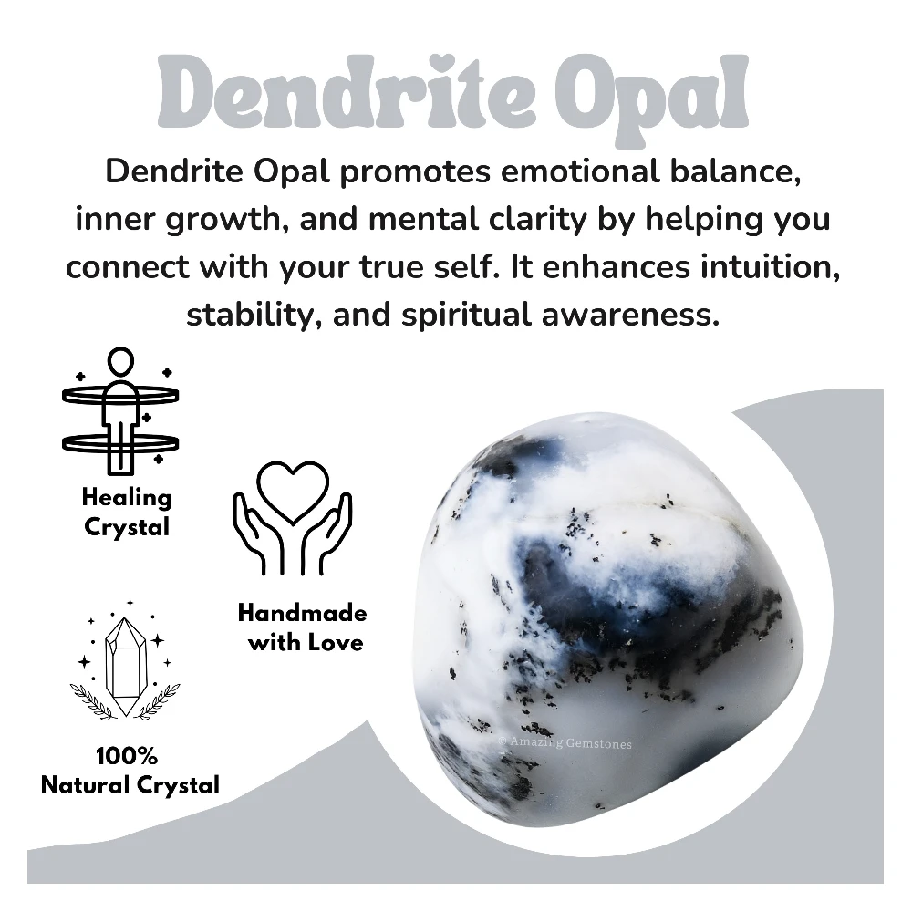 Tumbled Dendrite Opal Stone Crystals (1000+ Carats)