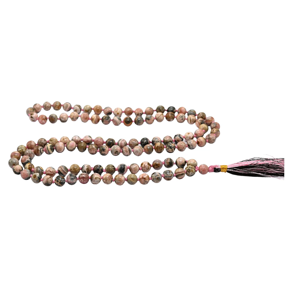 Rhodochrosite Mala (Hand Knotted)