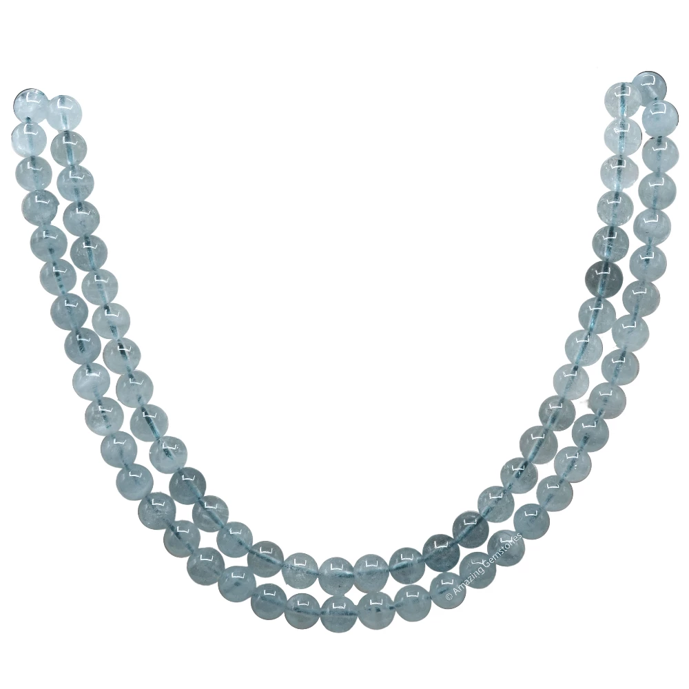 Aquamarine Mala (Without Knot)