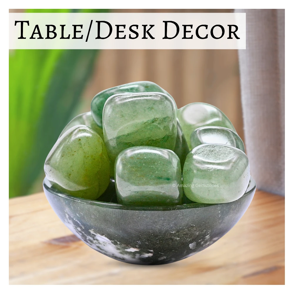 Tumbled Green Aventurine Crystals Stones (1 oz)