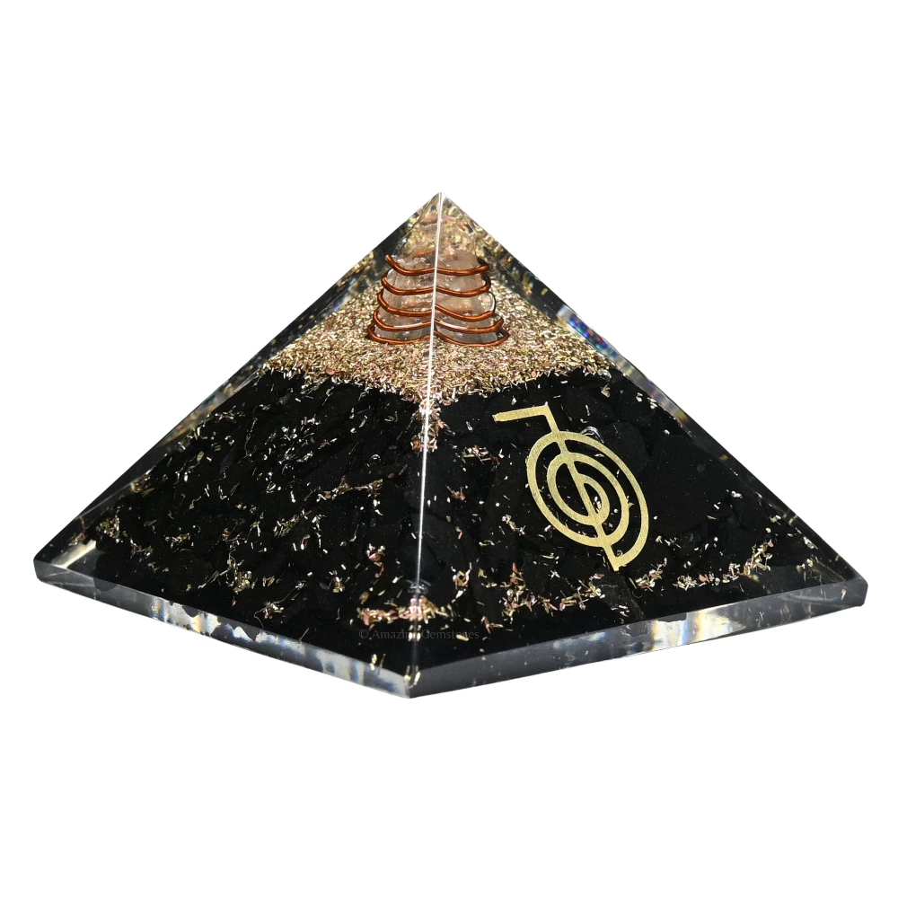 Black Tourmaline Orgone Pyramid - Reiki