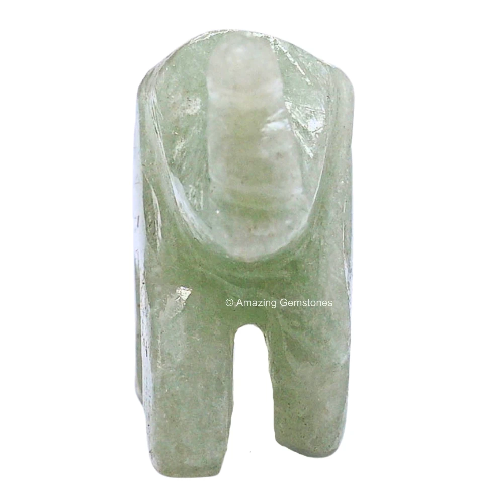 Green Aventurine Mini Elephant Crystal Figurine