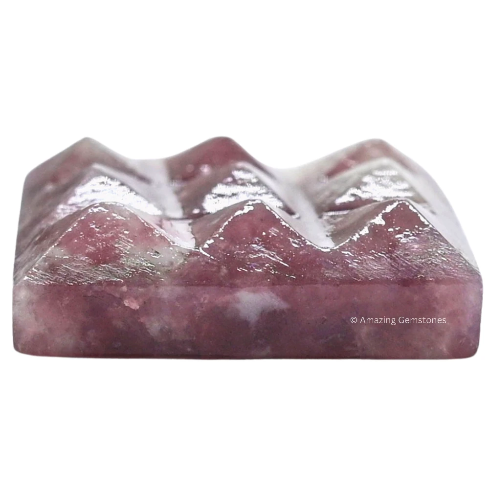 Lepidolite 9 Pyramid Plate