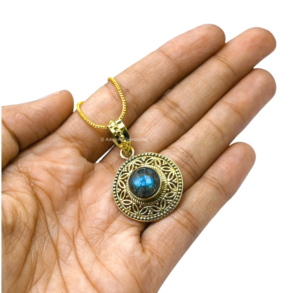 Labradorite Bead Necklace Premium