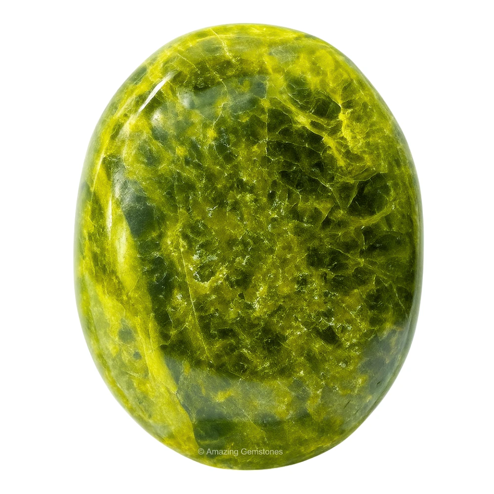 Green Tourmaline In Matrix Palm Stone
