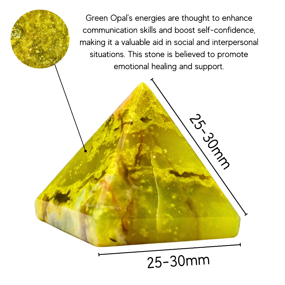 Green Opal Pyramid (1 Inch)