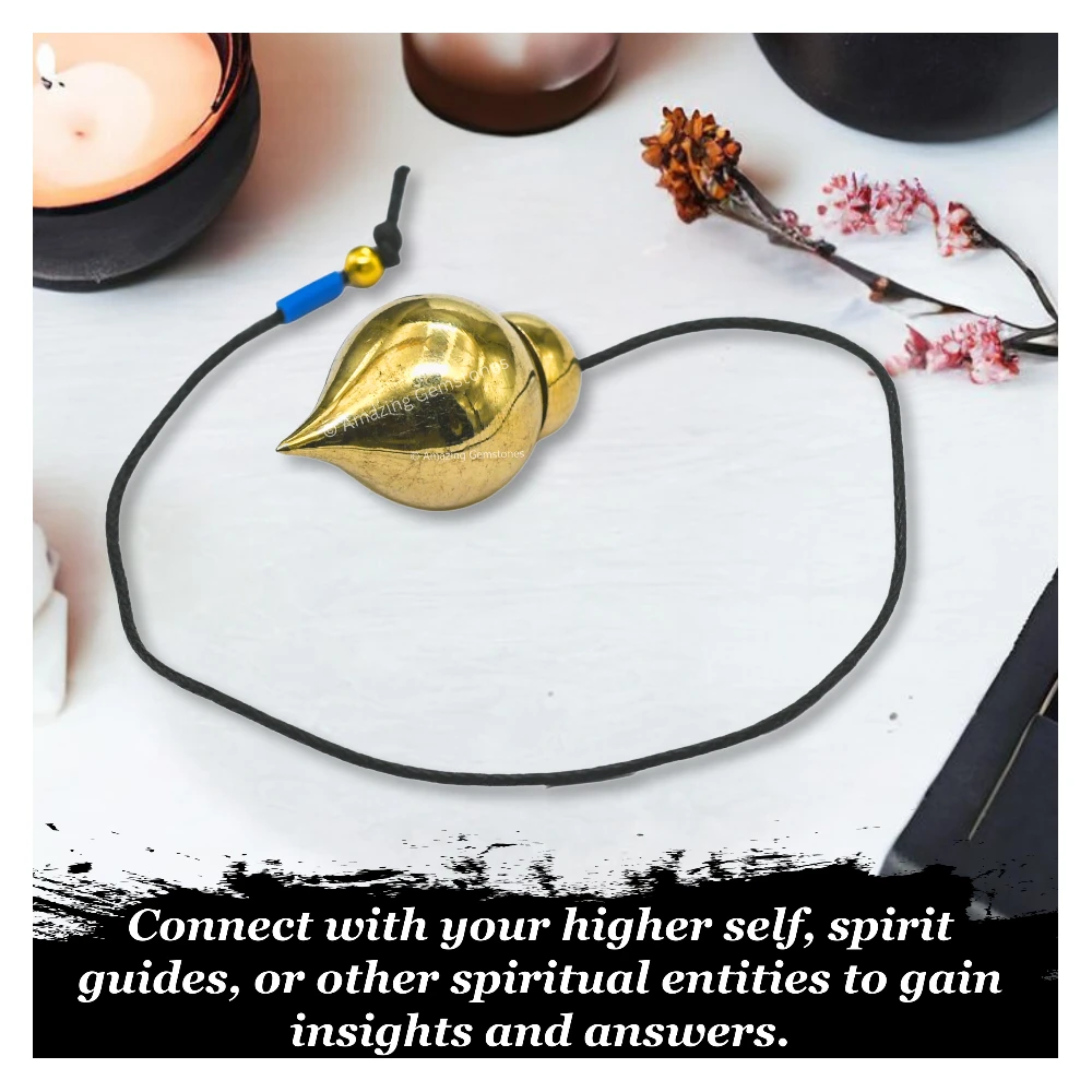 Metal Brass Pendulum - Gold Tear Drop (MP110)