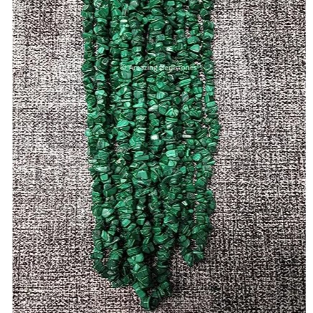 Malachite Chips - Pre Drilled