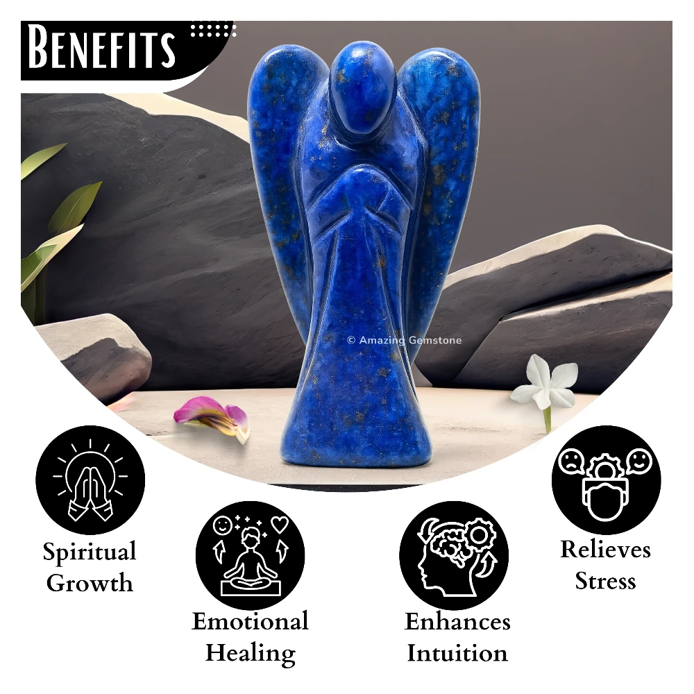 Lapis Lazuli Angel Figurine (2 Inch)