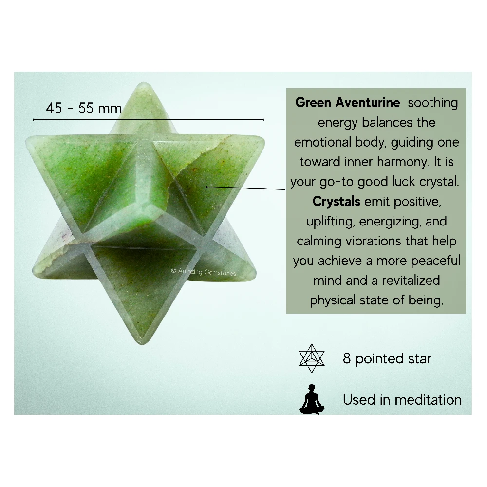 Light Green Aventurine Merkaba (45-55 mm)
