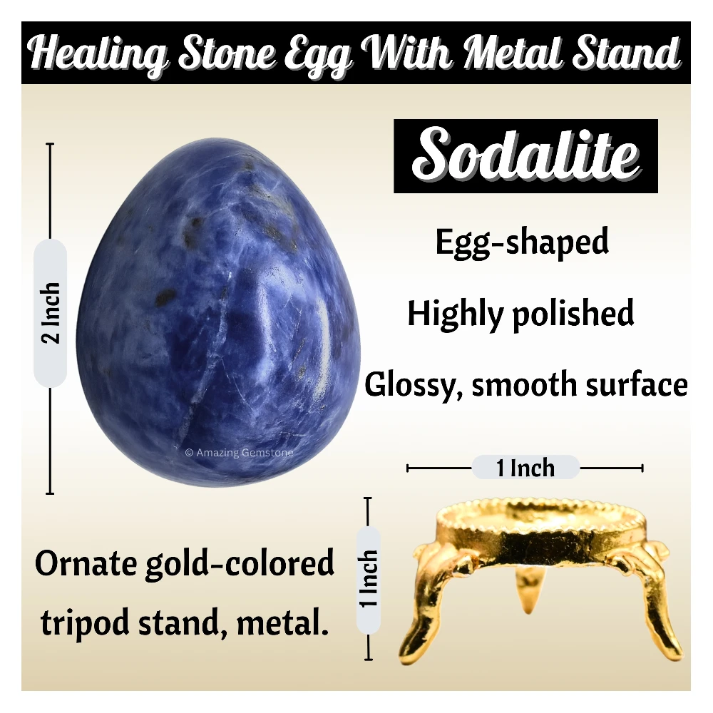 Sodalite Crystal Egg Stone
