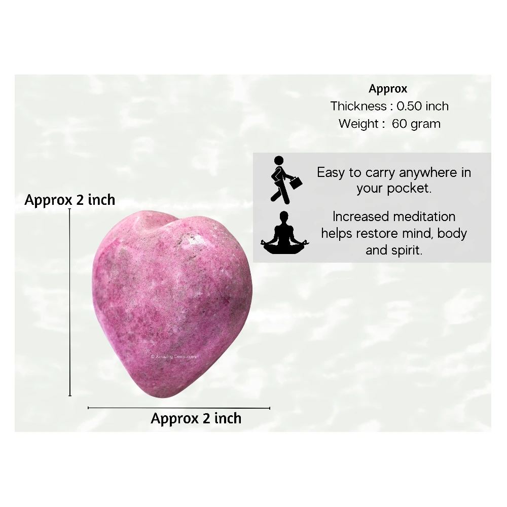 Thulite Heart