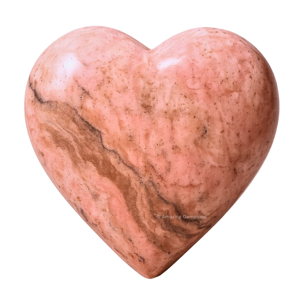 Rhodochrosite Heart