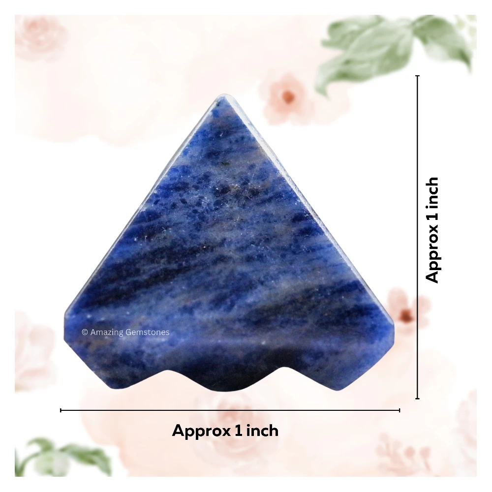 Sodalite Lemurian Pyramid - Under 9 Pyramid Plate