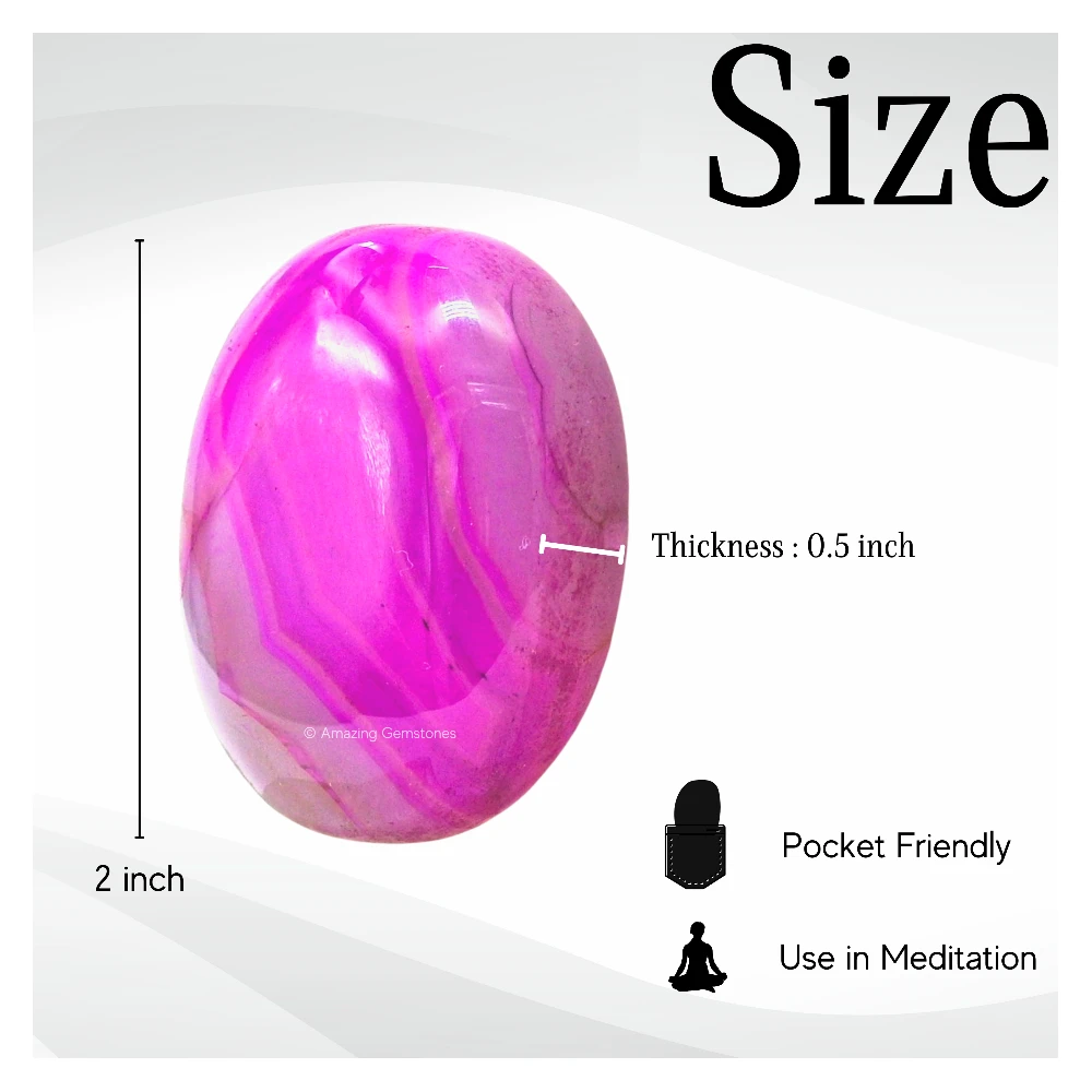 Pink Onyx Palm Stone