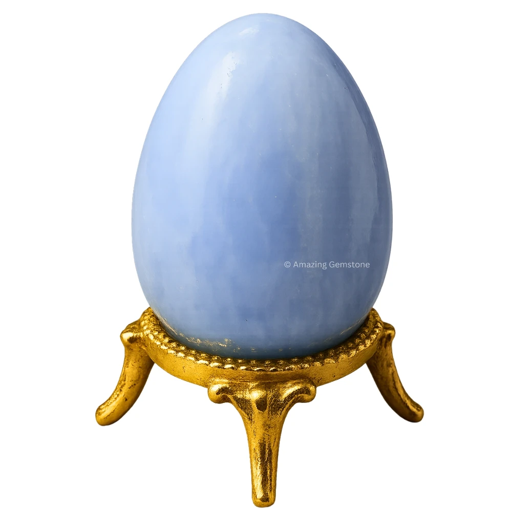 Blue Calcite Crystal Egg Stone