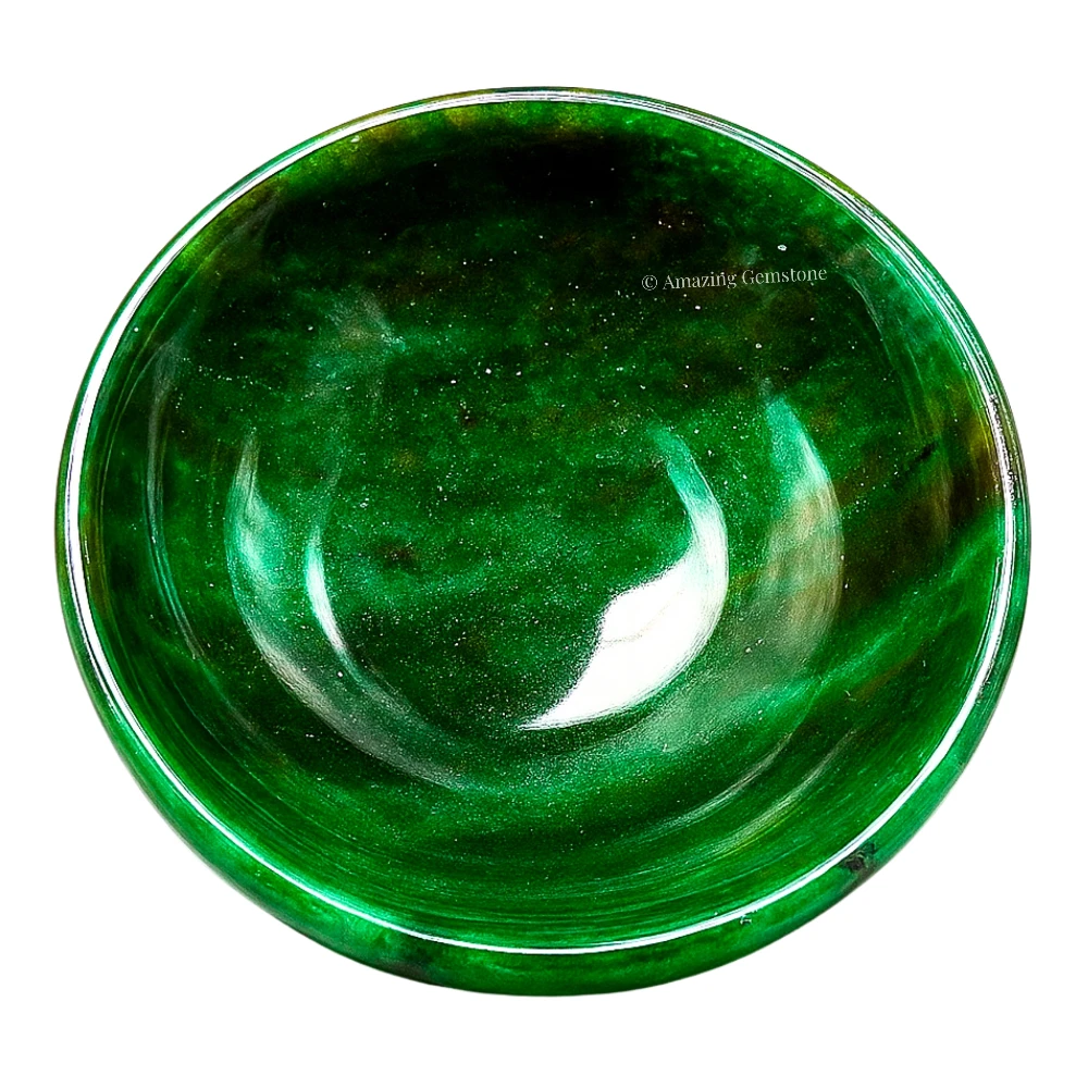 Dark Green Aventurine Crystal Bowl - 3 Inch