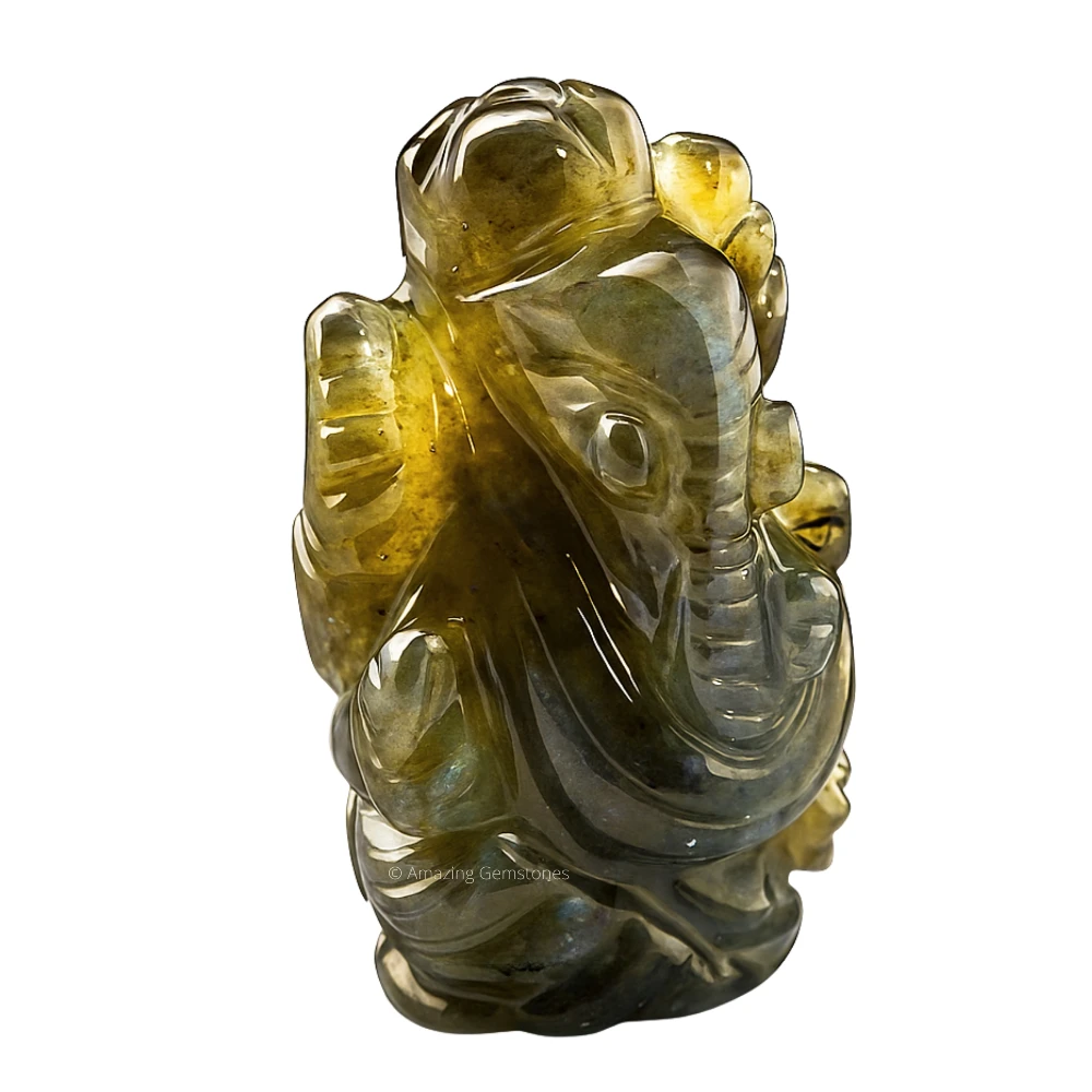 Labradorite Ganesha Crystal Idol