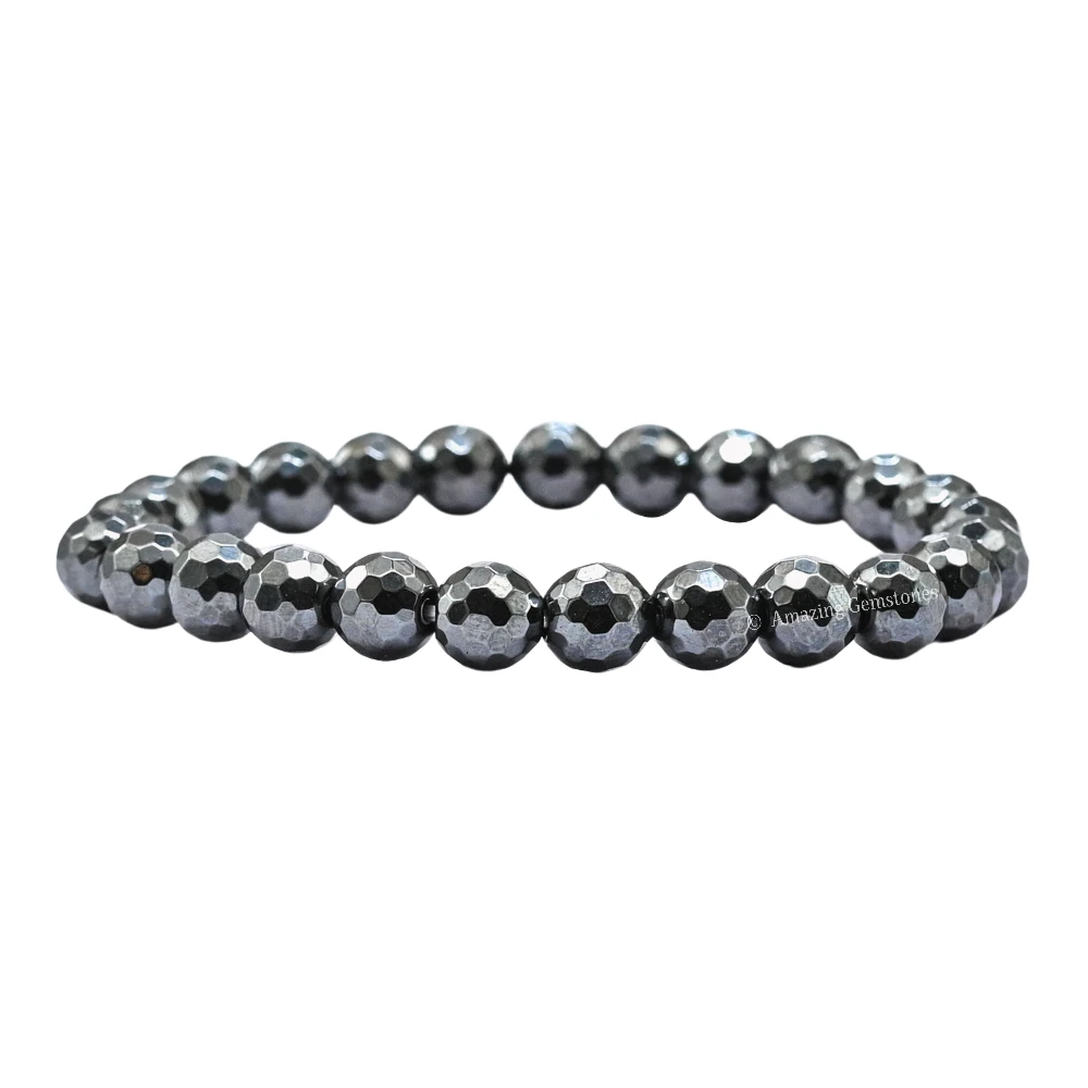 Hematite Bracelet (Faceted-Stretchable)