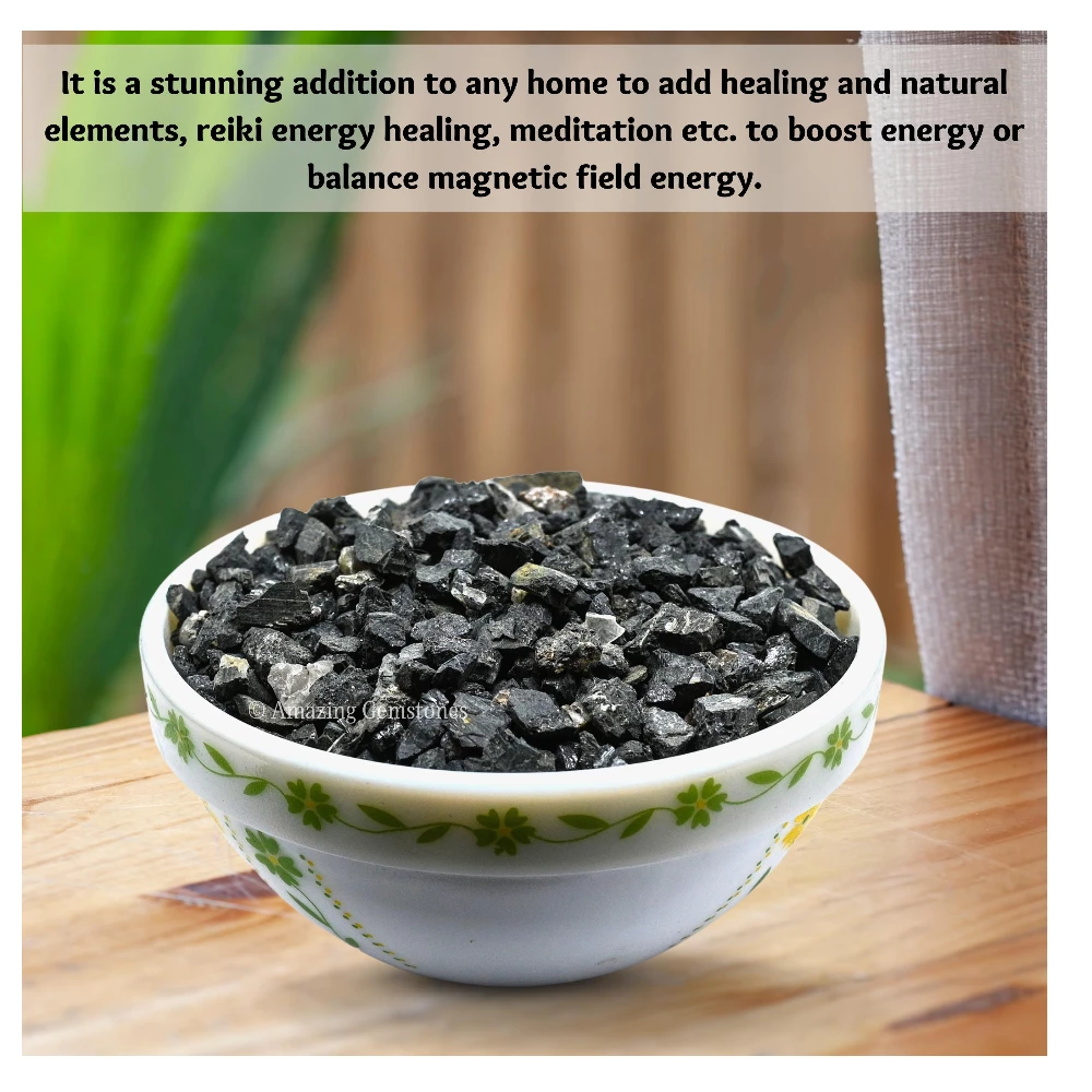 Black Tourmaline Chips (1LB)