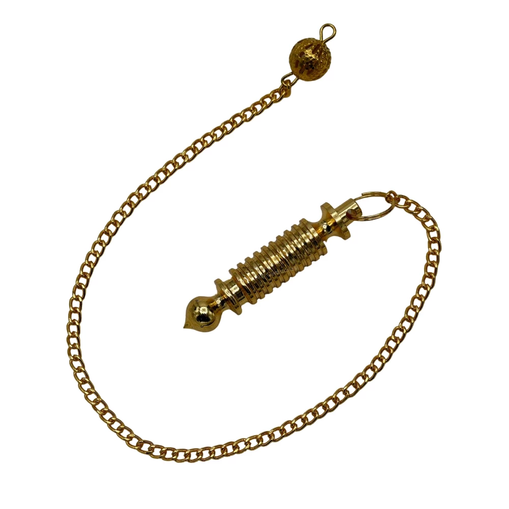 Copper Metal Pendulum - Gold Double ISIS 10 Ring with Plate (MP35)