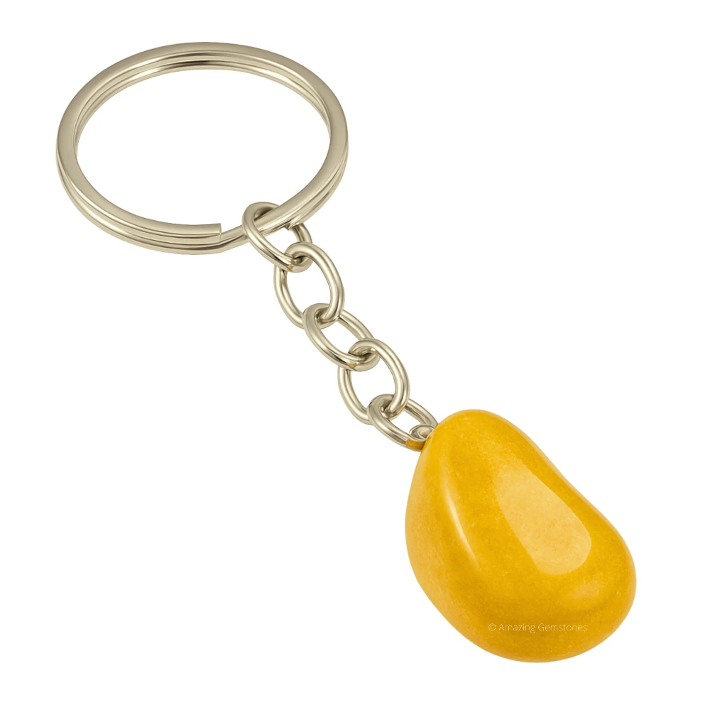Yellow Jasper Keychain Keys Holder (Tumble)