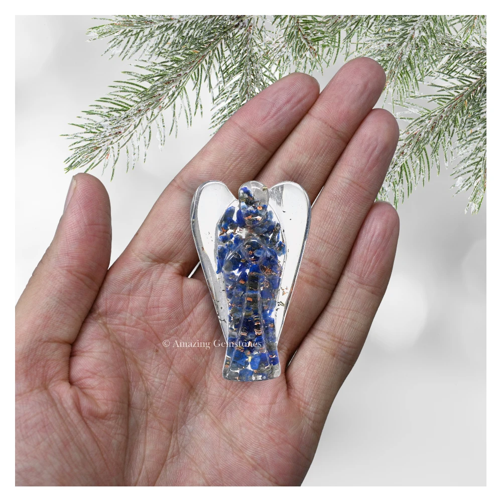 Lapis Lazuli Orgone Angel Figurine (2 Inch)