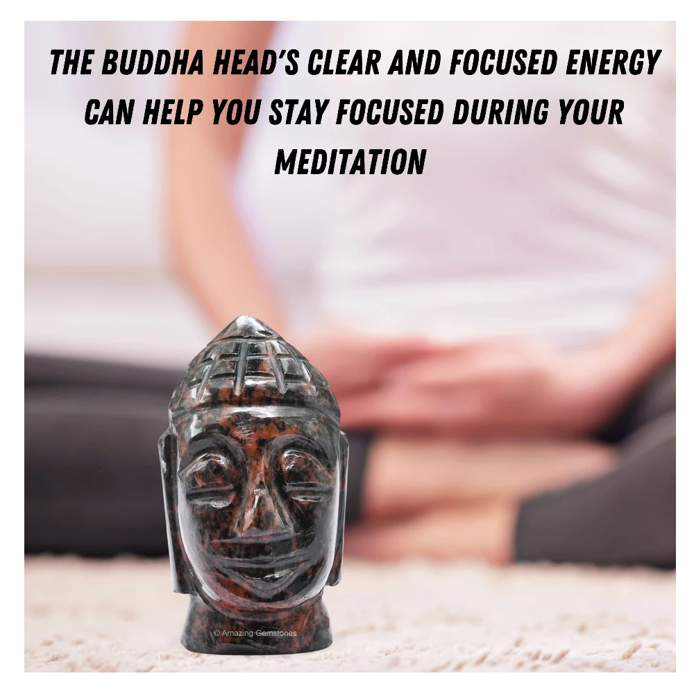 Mahogany Obsidian Buddha Head