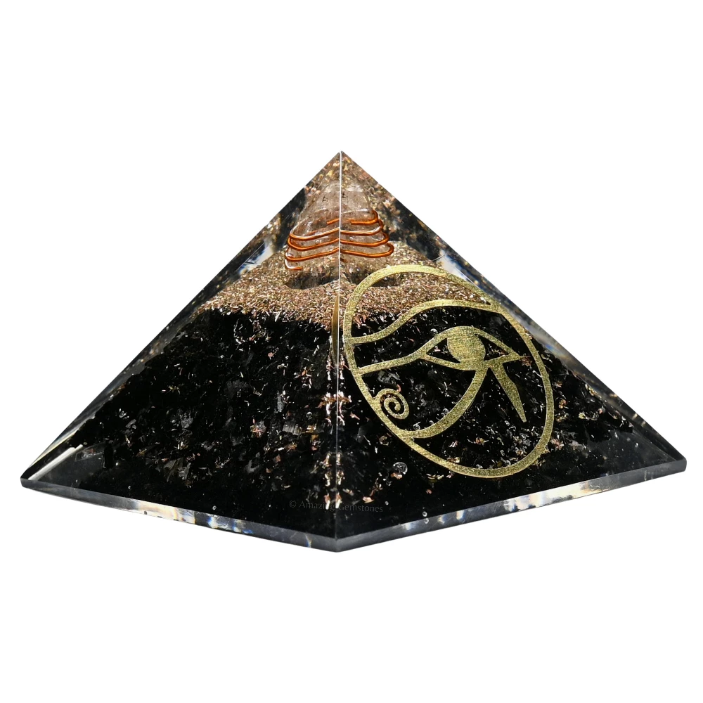 Shungite Orgone Pyramid - Eye of Ra