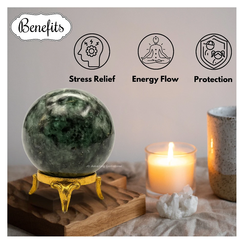 Green Jade Sphere (2 Inch)
