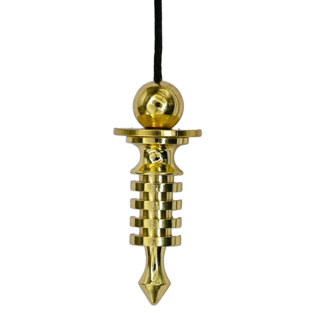 Copper Metal Pendulum - Gold ISIS 4 Ring Plate (MP37)