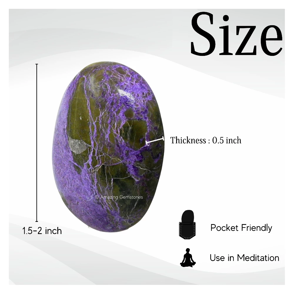 Stichtite Crystal Palm Stone