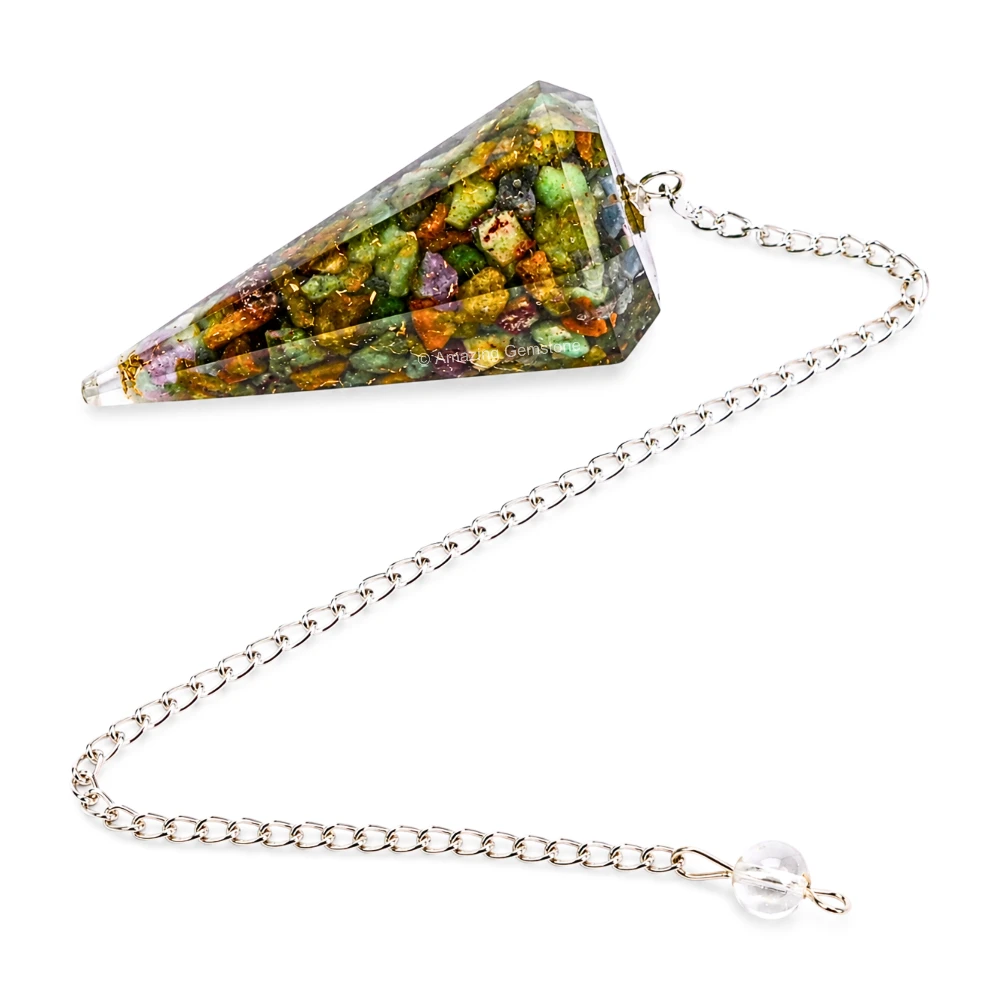 Ruby Zoisite Orgone Pendulum