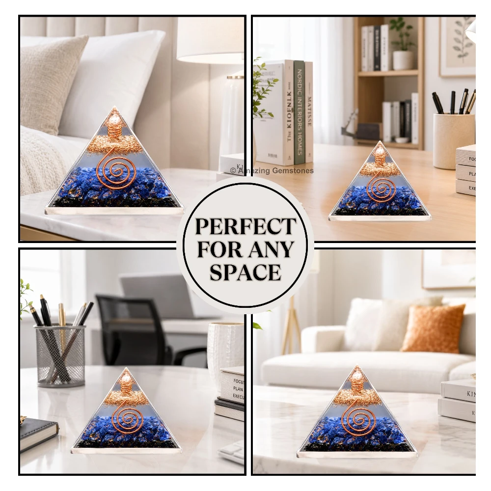 Sodalite Orgone Pyramid - Glow in Dark