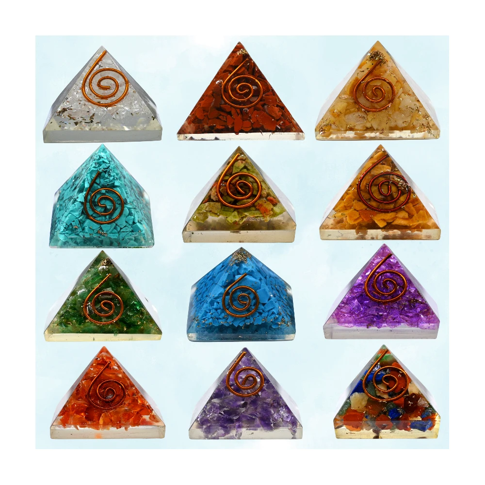 Set of 11 Orgonite Orgone Pyramid