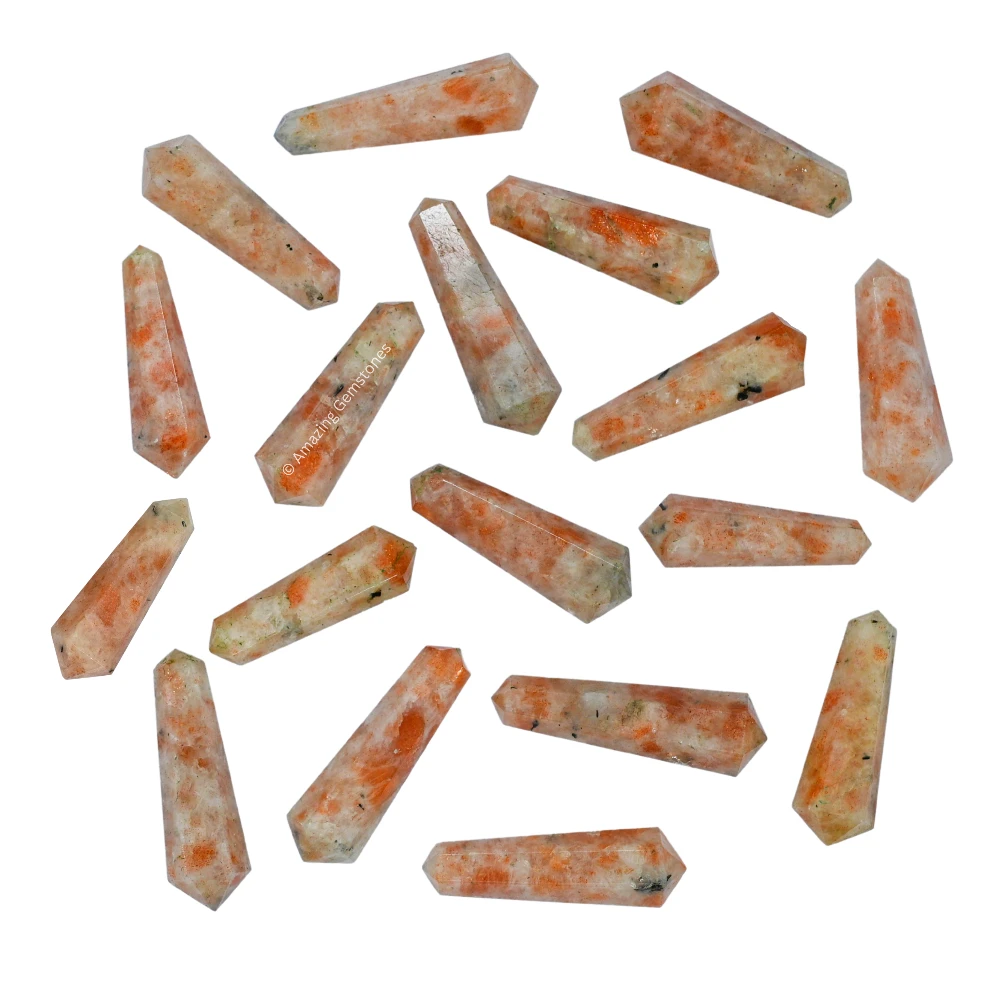 Sunstone Pencil Points (Double Terminated) (Set of 3)