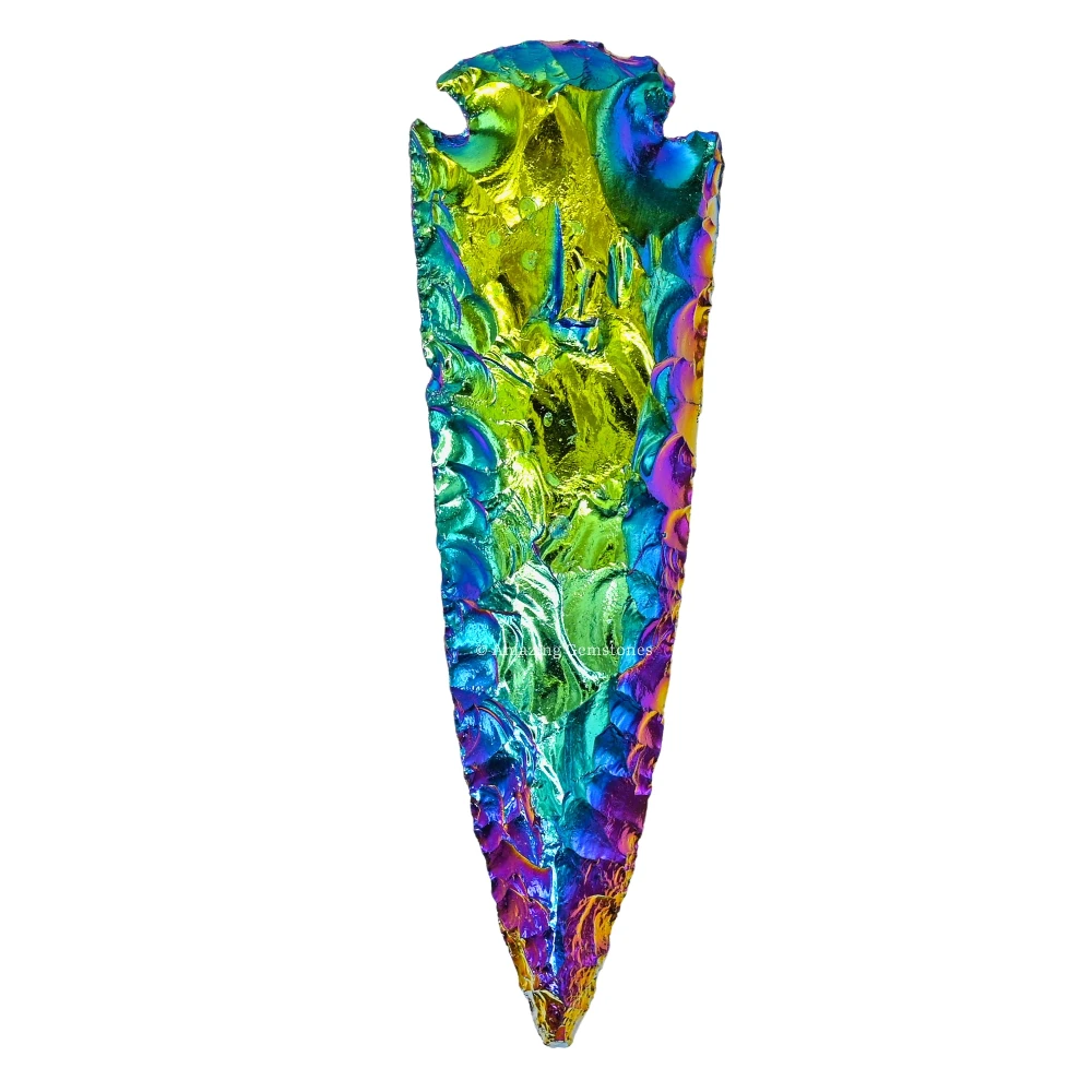 Titanium Aura Quartz Crystal Arrowhead - 5" to 6"