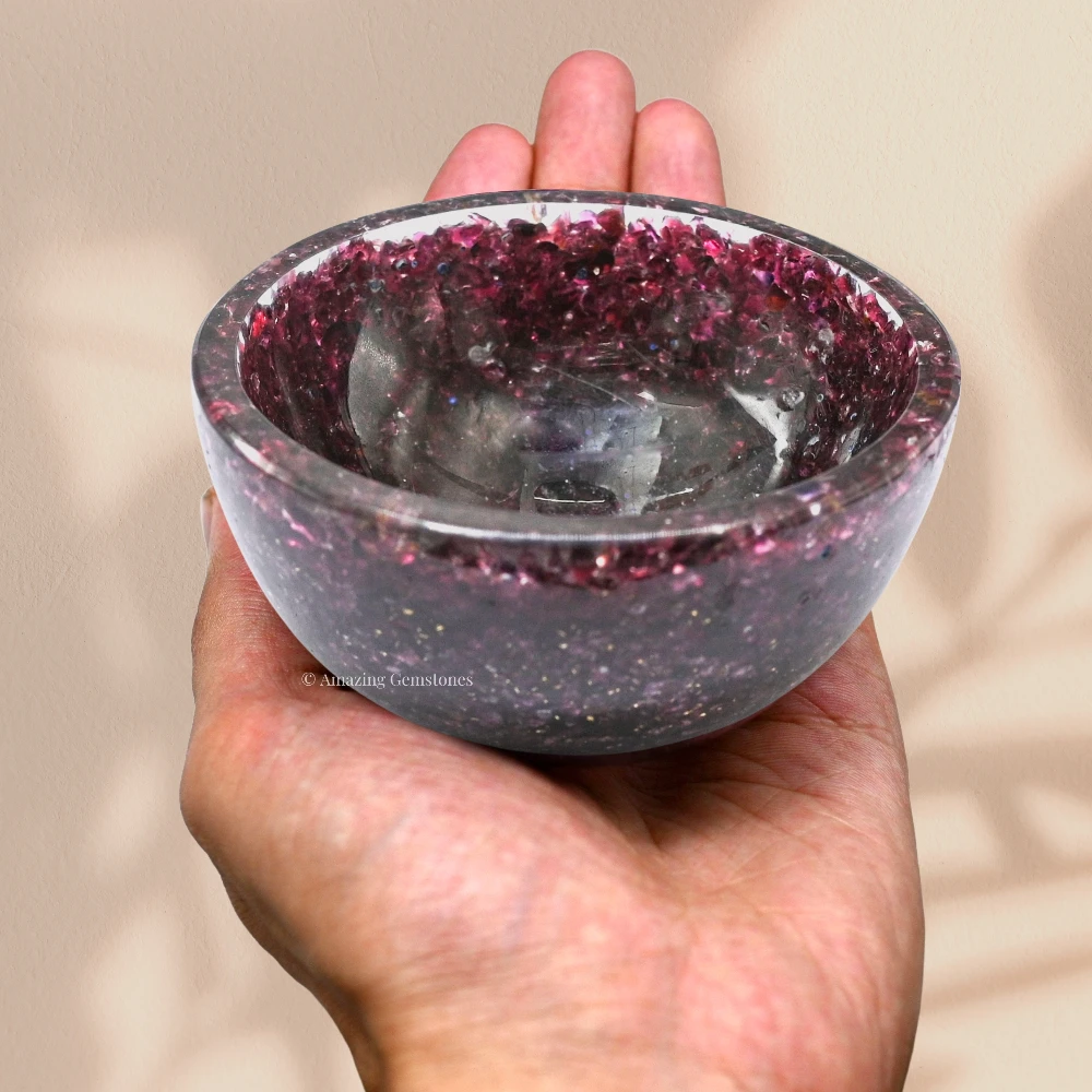 Garnet Crystal Orgone Bowl