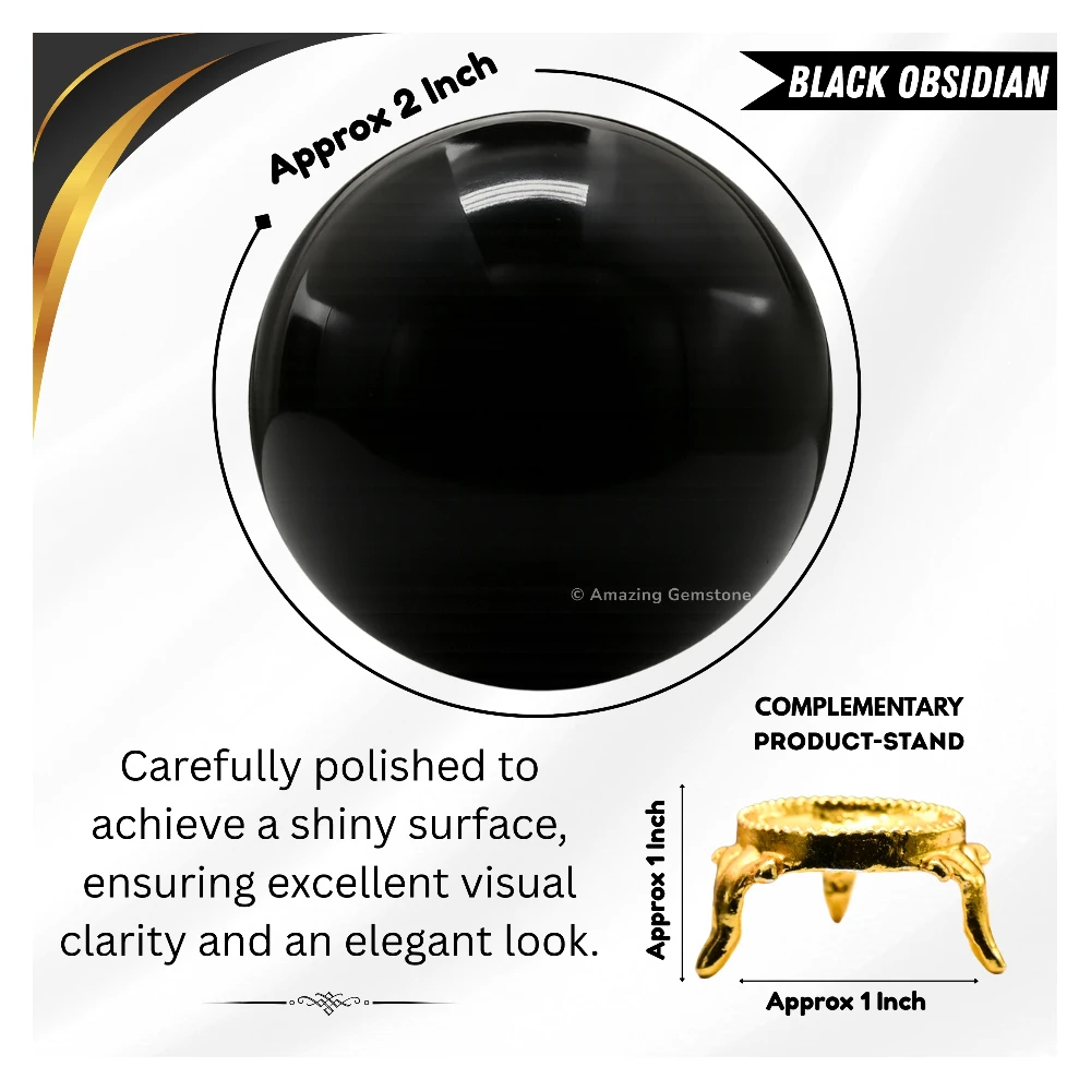 Black Obsidian Sphere (2 Inch)