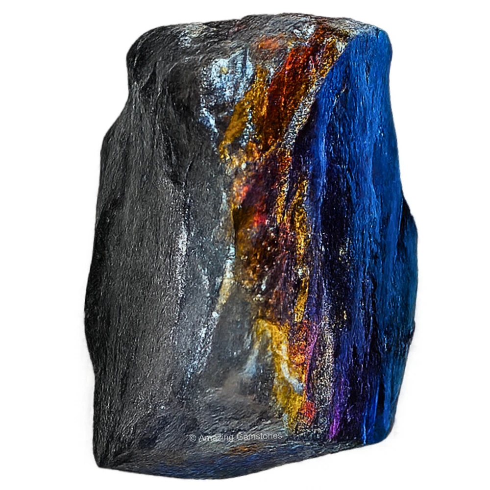Black Titanium Aura Quartz Raw Crystals (5 Pieces)