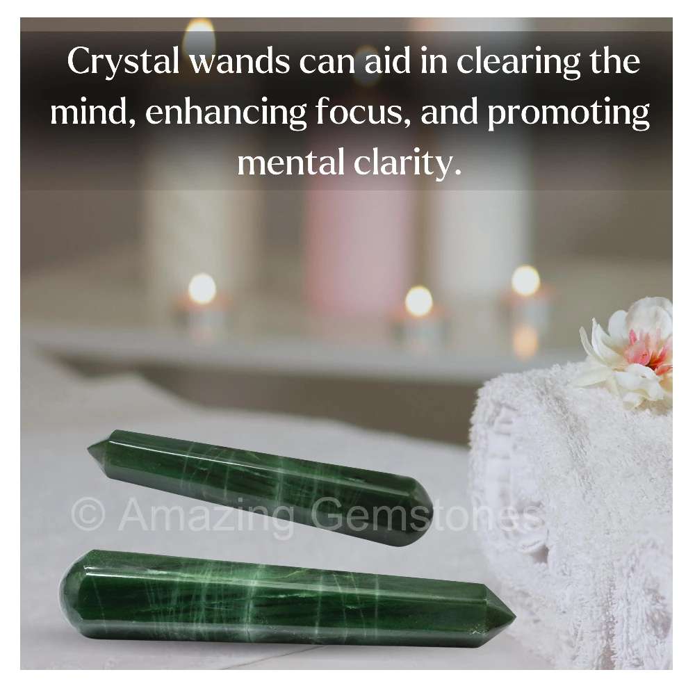 Green Aventurine Wand (Faceted)
