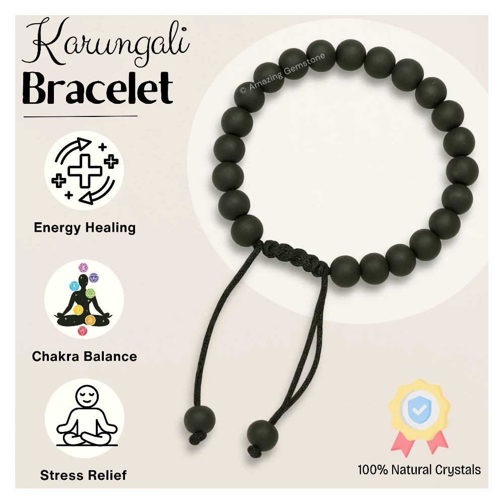 Karungali Bracelet (Adjustable) (8mm)
