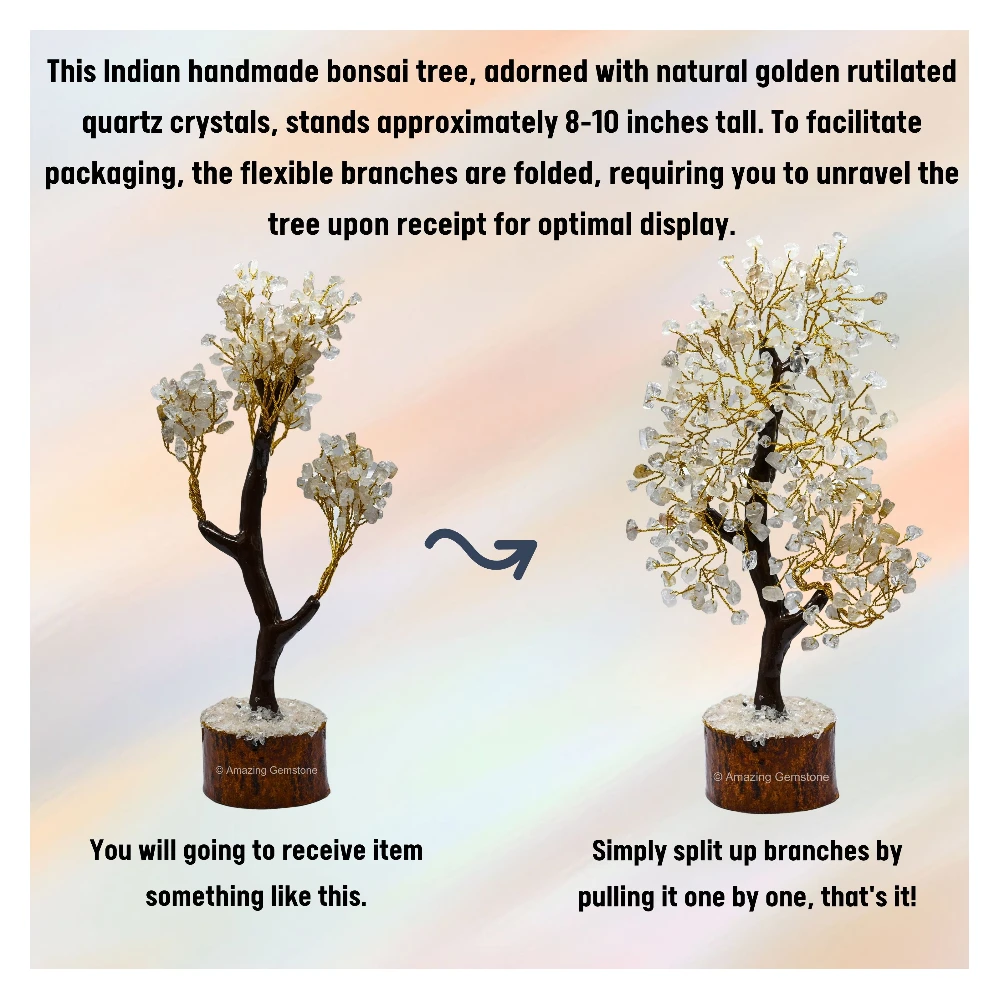 Golden Rutilated Quartz Tree (200 Beads)