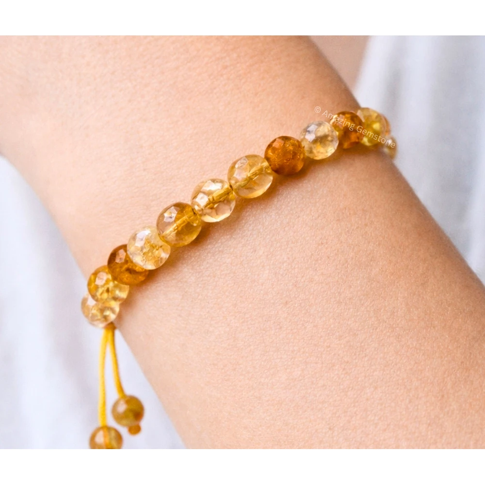Citrine Bracelet (Faceted-Adjustable)