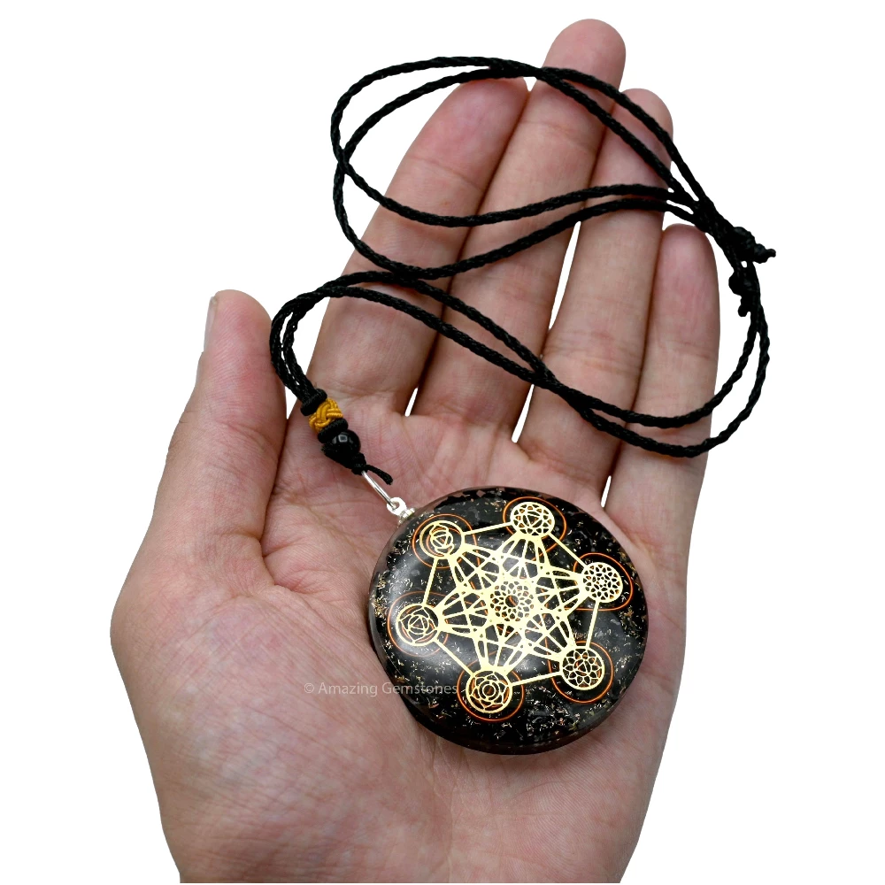 Black Tourmaline Orgone Necklace - Metatron Chakra